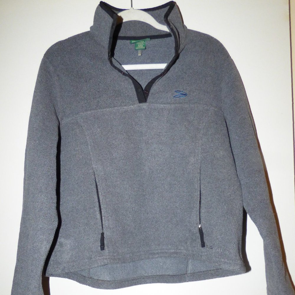 LL Bean Grey Fleece, Size Medium